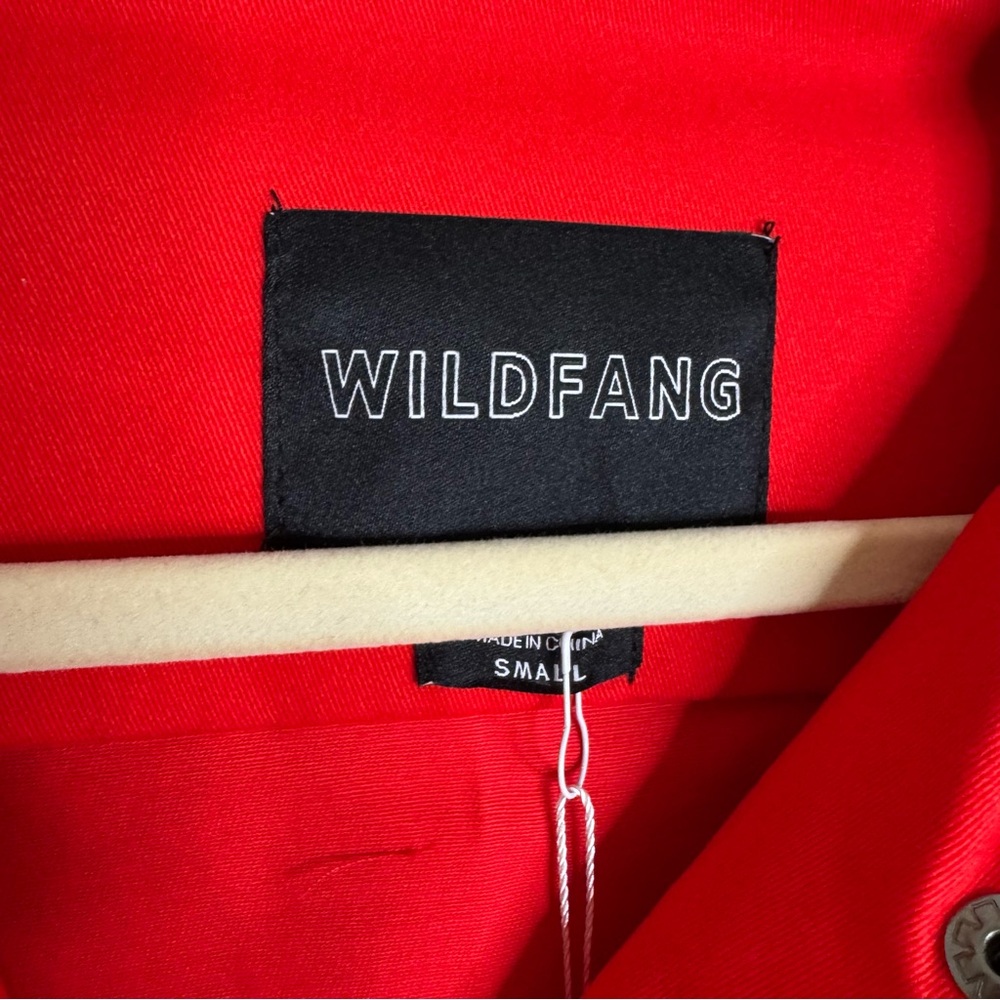 Wildfang The Essential Long Sleeve High Waisted Coverall Romper Red Small New - Picture 8 of 12